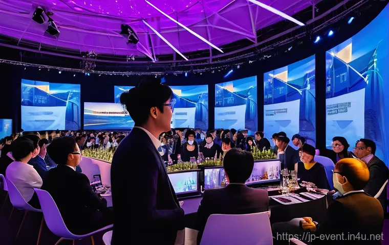 이벤트기획자와 마케팅의 차이 - **Prompt 2: Data-Driven Marketing Strategists in Action**
    "Inside a futuristic and high-tech mee...
